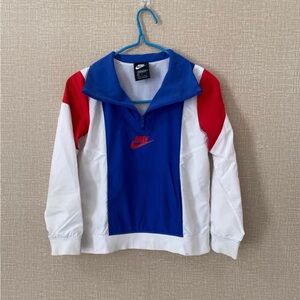 Nike Kids Red/Blue/White Colorblock Quarter-Zip Jacket